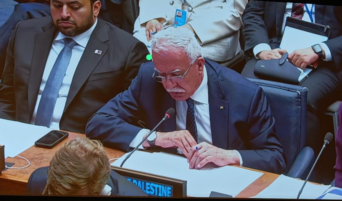 المالكي لدى مشاركته في الاجتماع الوزاري بشأن الأونروا